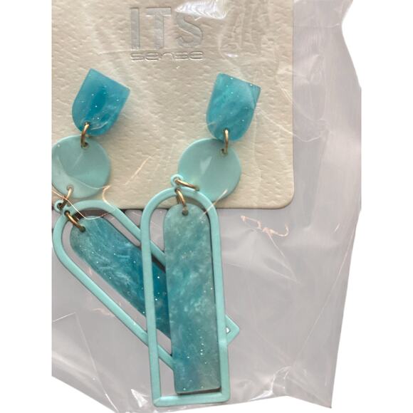 Two pairs of pierced earrings bunny blue boho fun artsy - Picture 4 of 7